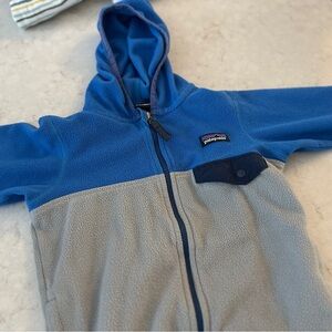 Patagonia Two-Tone Fleece Jacket in Blue and Gray